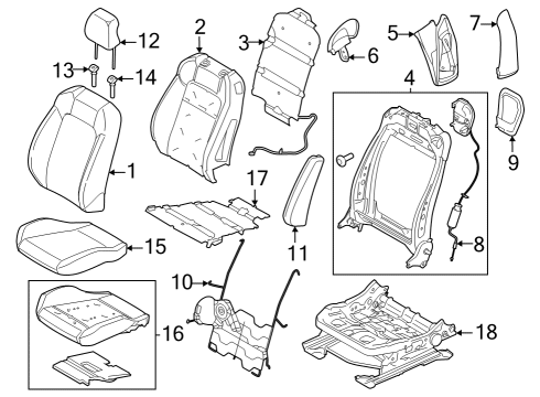 2024 Ford Mustang PAD Diagram for PR3Z-7664811-A