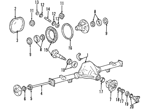 2004 Ford F-150 DIFFERENTIAL ASY Diagram for 9L3Z-4026-J