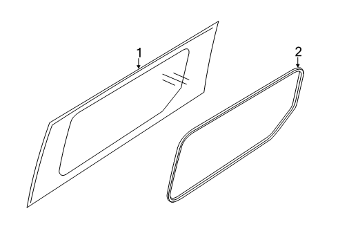 2021 Ford Transit Connect Front Door Glass & Hardware Diagram 5