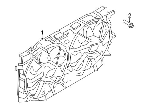 2022 Ford Bronco Cooling System, Radiator, Water Pump, Cooling Fan Diagram 2