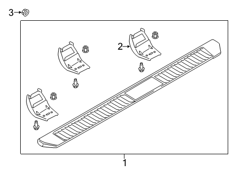 2021 Ford F-350 Super Duty Running Board Diagram 9