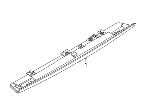 2021 Ford Mustang Mach-E LAMP ASY - REAR - HIGH MOUNTED Diagram for LJ8Z-13A613-A