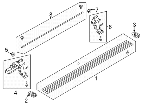 2022 Ford F-350 Super Duty Running Board Diagram 4