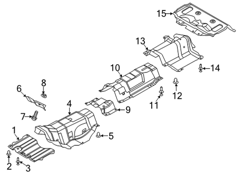 2020 Lincoln Corsair Heat Shields Diagram 1