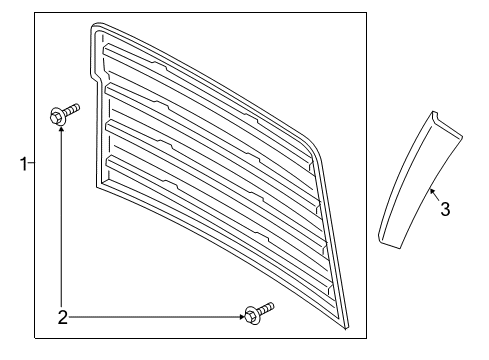 2020 Ford F-150 Exterior Trim - Hood Diagram 2