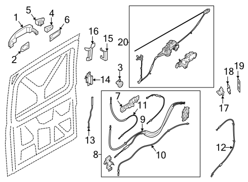 2023 Ford E-Transit LATCH Diagram for NK4Z-61264A00-A