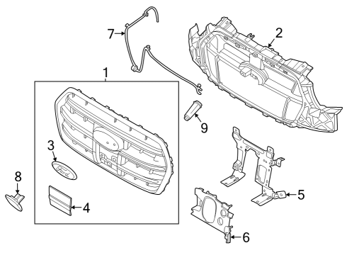 2023 Ford E-Transit BRACKET Diagram for NK4Z-3962-A