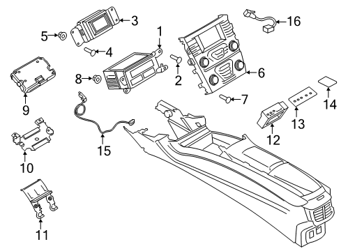 2020 Ford Fusion A/C & Heater Control Units Diagram 2