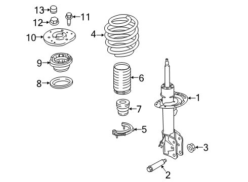 2022 Lincoln Nautilus Struts & Components - Front Diagram