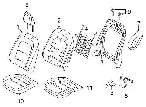 2020 Ford Escape COVER ASY - SEAT CUSHION Diagram for LJ6Z-7862901-AB