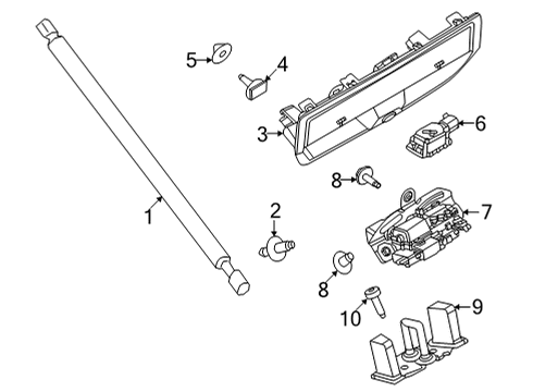 2021 Ford Bronco Sport Back Glass Diagram