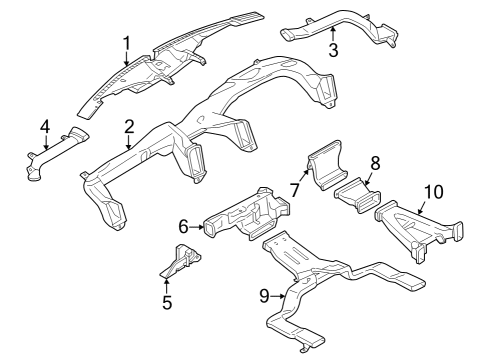 2023 Ford F-150 Lightning Ducts Diagram 1