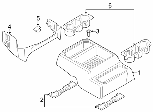 2023 Ford F-350 Super Duty Front Console Diagram 2