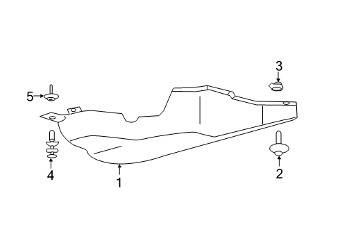 2023 Ford Explorer Under Cover & Splash Shields Diagram 2