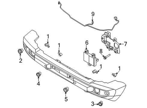 2022 Ford Bronco Parking Aid Diagram 4