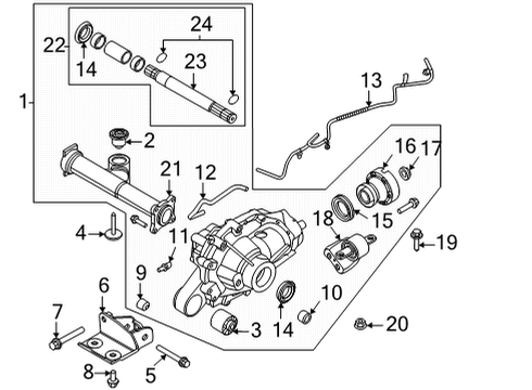 2023 Ford Bronco Carrier & Components - Front Diagram 1