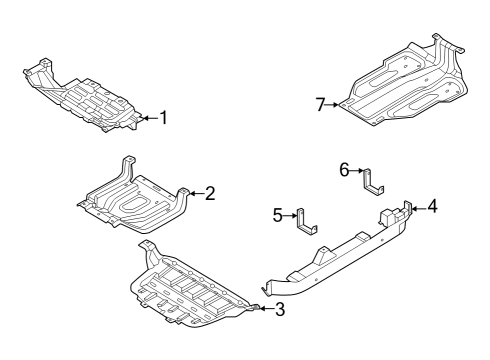 2023 Ford F-150 Lightning SKID PLATE Diagram for NL3Z-5D032-C