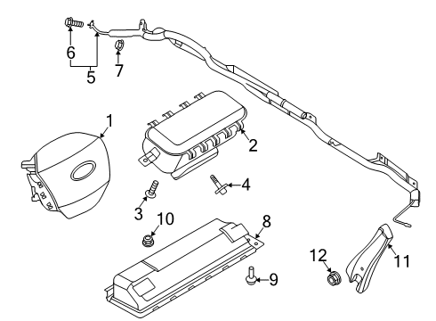 2020 Ford Explorer Air Bag Components Diagram 1