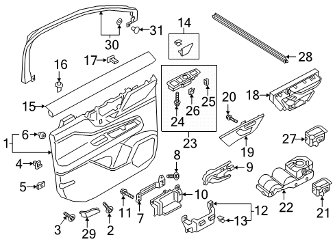 2023 Lincoln Corsair MOTOR ASY - SEAT ADJUSTER Diagram for MU5Z-14547-B