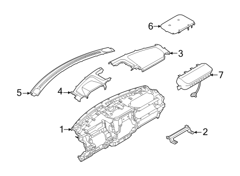 2023 Ford F-150 Lightning Instrument Panel Components Diagram 3