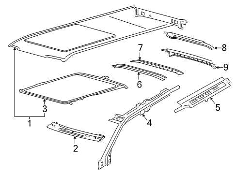 2022 Ford Expedition Roof & Components Diagram 2