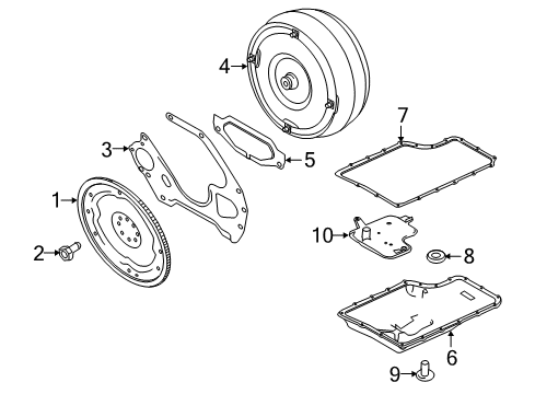 2012 Ford F-250 Super Duty FLYWHEEL ASY Diagram for PC3Z-6375-A