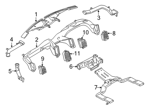 2021 Ford Expedition Ducts Diagram 1