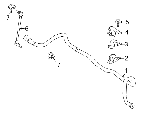 2021 Ford EcoSport Stabilizer Bar & Components - Front Diagram