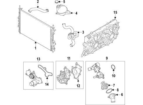 2022 Ford Transit Cooling System, Radiator, Water Pump, Cooling Fan Diagram 3