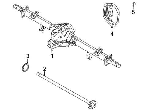 2022 Ford E-350/E-350 Super Duty Axle Housing - Rear Diagram