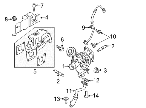 1986 Mercury Capri Heat Shield Diagram for C1BZ-9N454-C