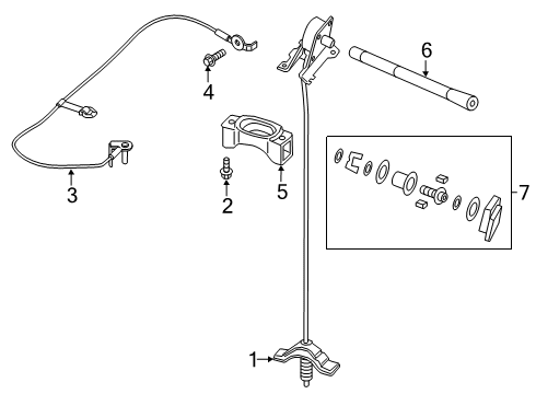 2022 Ford F-350 Super Duty Carrier & Components - Spare Tire Diagram