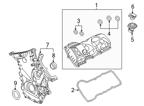 2022 Ford F-150 Valve & Timing Covers Diagram 4