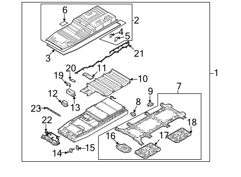 2022 Ford F-150 Lightning GASKET - H/V BATTERY VENT COVE Diagram for NL3Z-10A815-B