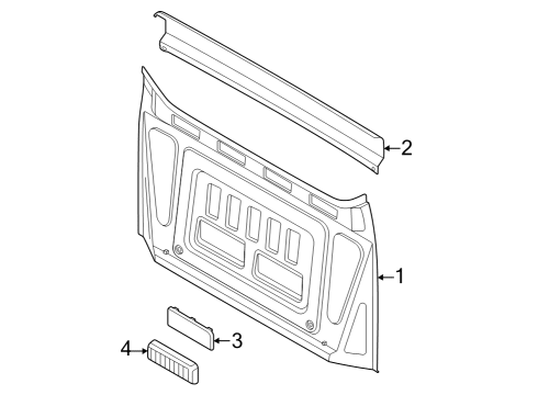 2022 Ford E-Transit Rear Body Diagram 1