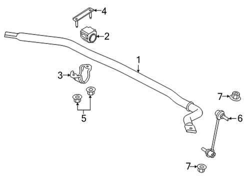 2021 Ford F-150 Stabilizer Bar & Components - Front Diagram 2