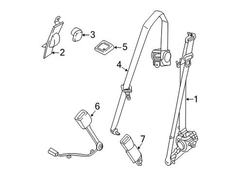 2023 Ford F-150 Seat Belt Diagram 3