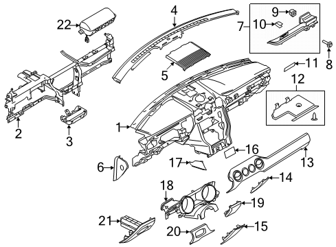 2021 Ford Mustang Instrument Panel Diagram