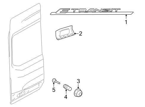 2023 Ford E-Transit NAME PLATE Diagram for NK4Z-6142528-A