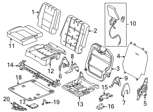 2019 Ford Police Interceptor Utility Third Row Seats Diagram 1