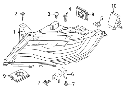 2020 Lincoln Nautilus Headlamps Diagram 3