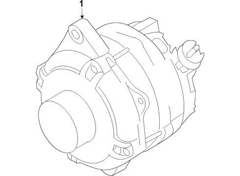 2019 Ford Police Interceptor Utility Alternator Diagram 1