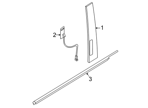 2022 Ford Maverick APPLIQUE - DOOR TRIM PANEL Diagram for NZ6Z-21275A36-AA