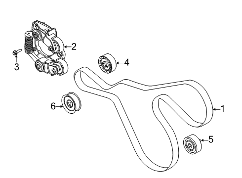 2020 Lincoln Aviator PULLEY ASY - TENSION Diagram for L1MZ-6A228-C