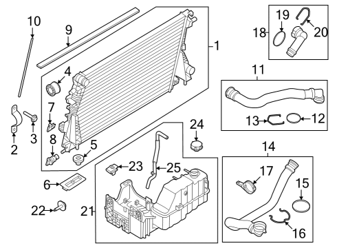 2023 Ford F-250 Super Duty HOSE - RADIATOR Diagram for LC3Z-8286-H