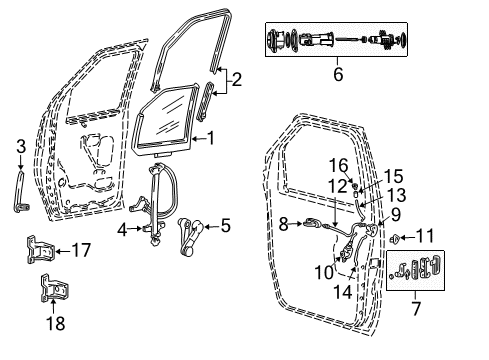 2003 Ford E-150 GLASS Diagram for NC2Z-1521411-A