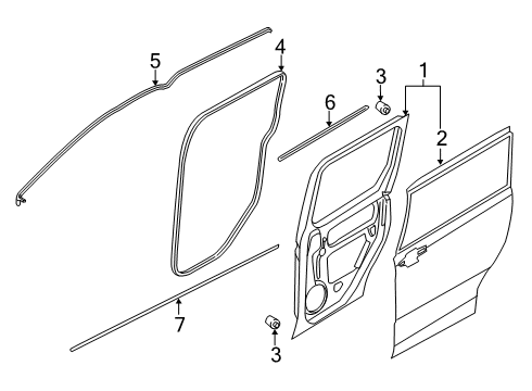 2023 Ford Transit Connect Door & Components Diagram 5