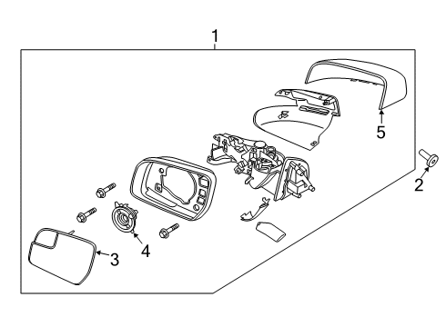 2020 Ford Ranger Outside Mirrors Diagram 4