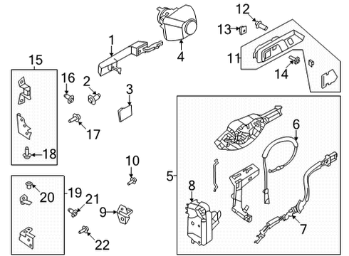 2022 Ford Bronco HINGE ASY - DOOR Diagram for M2DZ-7822801-A