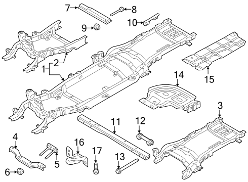 2023 Ford F-250 Super Duty FRAME ASY Diagram for PC3Z-5019-E